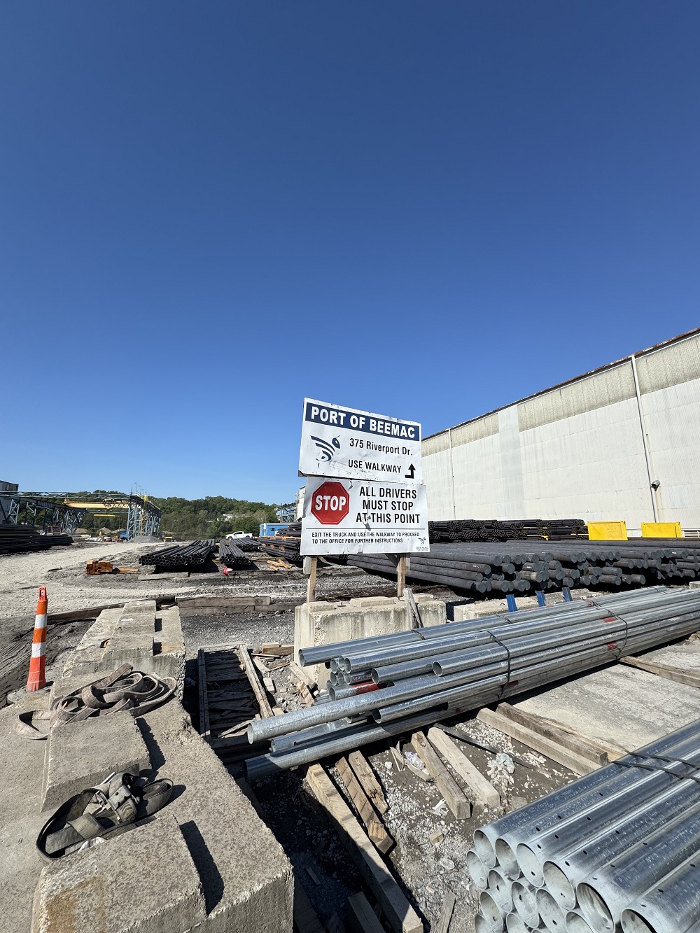 Forklift operations at Port of Beemac
